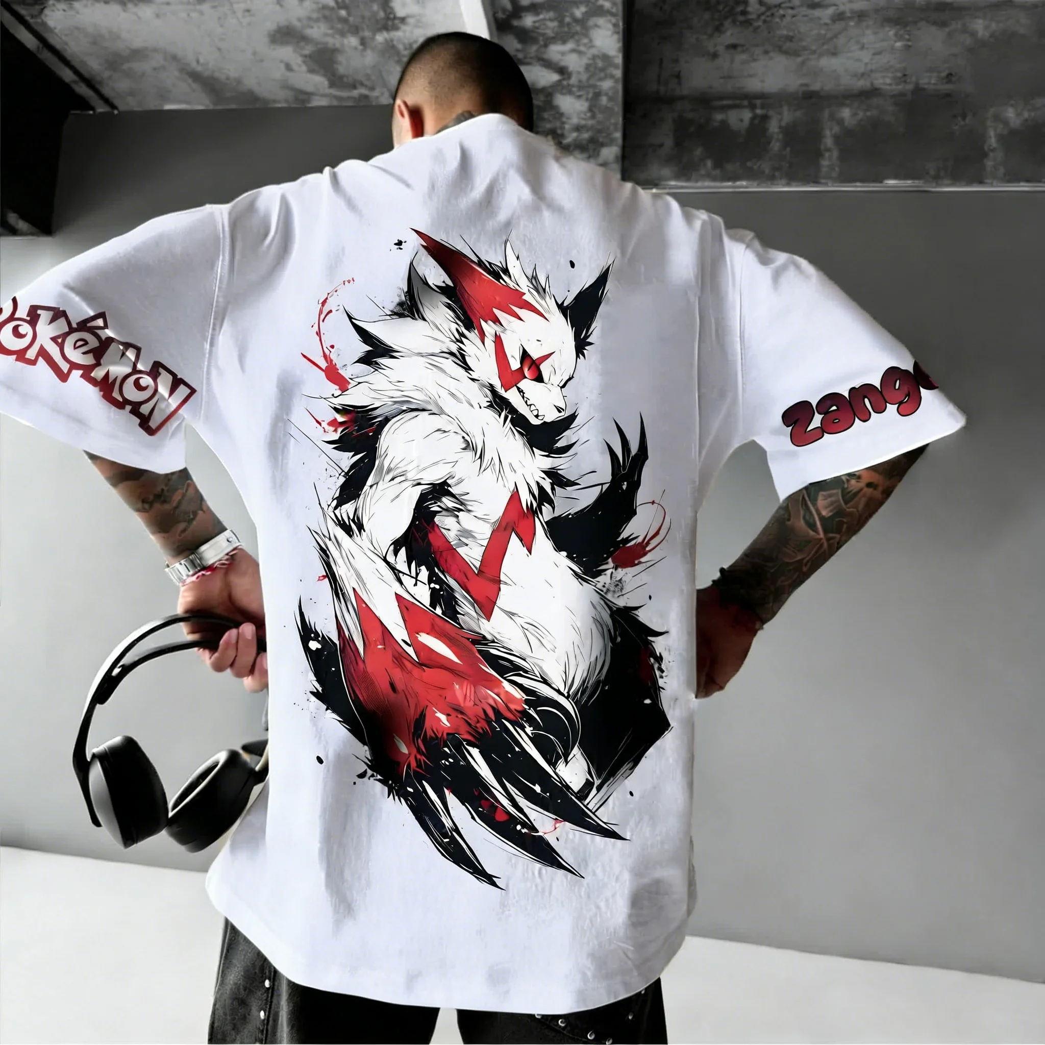 

Новая футболка унисекс с принтом Pokémon Anime Gengar, свободного кроя, с коротким рукавом, из комфортного хлопка, для пар, для спорта