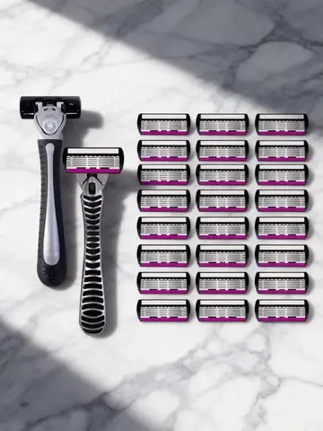 High quality man safety razor blade 6 layer german stainless steel shaving cartridges compatible mach s14haver