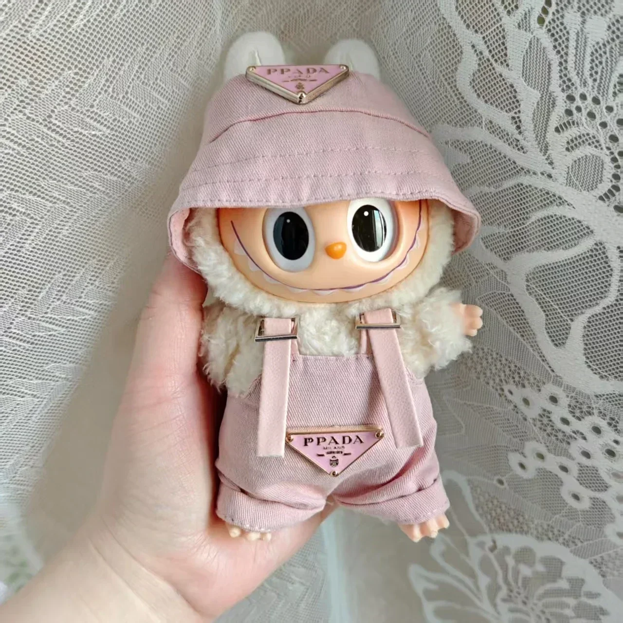 Per 17 centimetri Labubus Mini Vestiti per le Bambole Vestito Cappello Borsa Vestiti Scarpe Labubu II Accessori per Bambole Coltiva Seduta Gioco di Partito Giocattoli