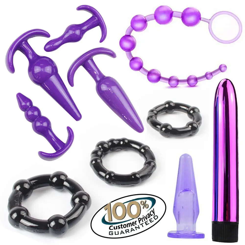 

Anal Prostate Massager Trainer Beginner Kit Set Butt Plug Dildo Beads Sex Toys