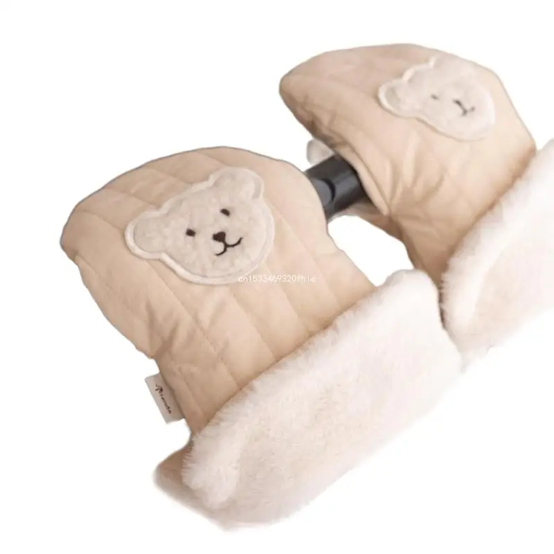 Wind Resistant & Thick Hand Mittens Stylish & Windproof Gloves for Baby Stroller