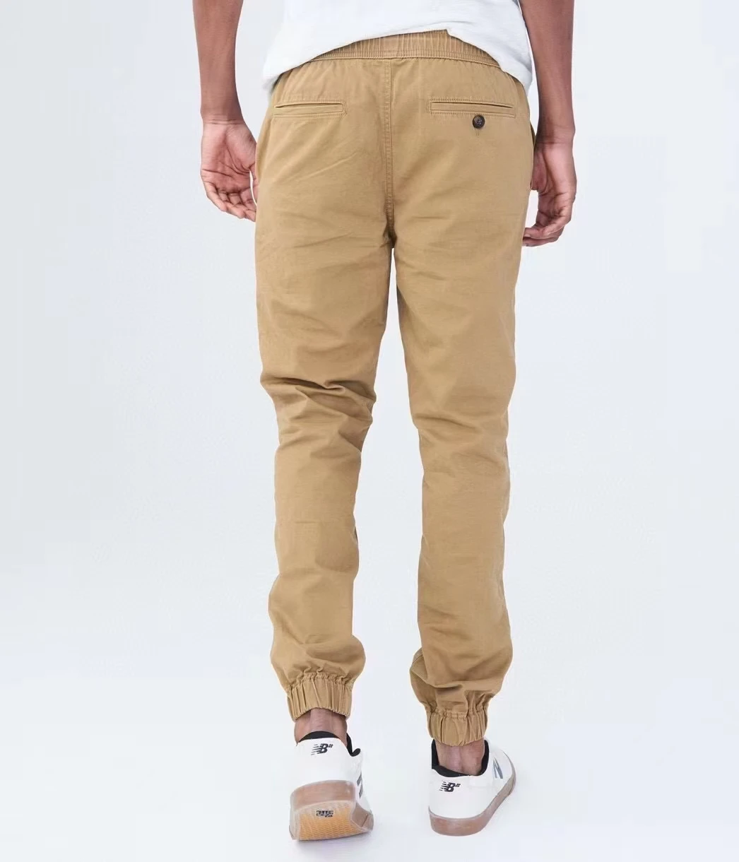 fenggejiwo casual pants for men, elastic pants made of pure cotton fabric, and drawstring pants