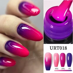 UR SUGAR 온도 색상 변경 젤 네일 광택제, 열 반영구 UV LED 베르니스 네일 아트 매니큐어, 3 층, 7.5ml