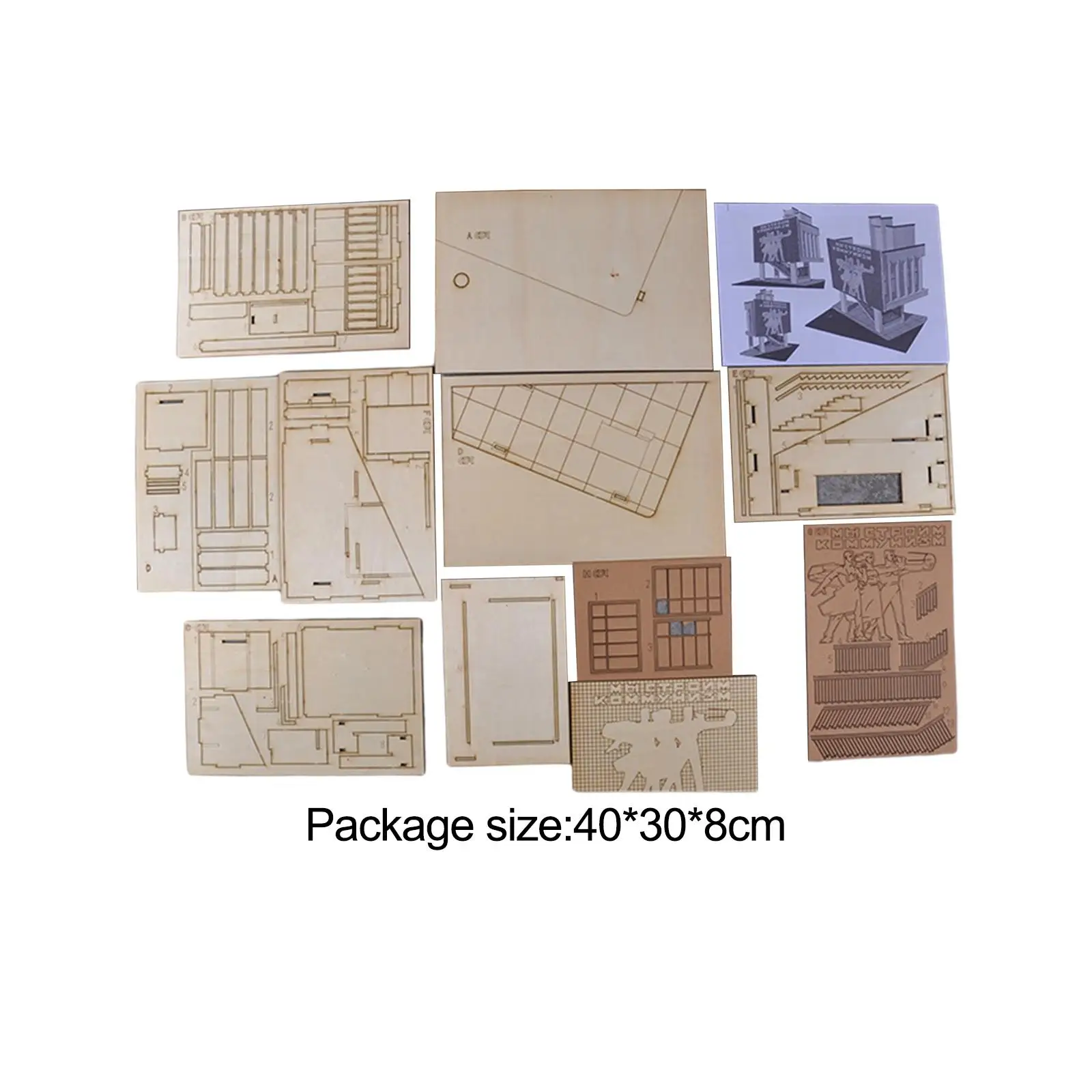 Wooden Model House for Diorama Layout Sand Table Decor DIY Scene Layout