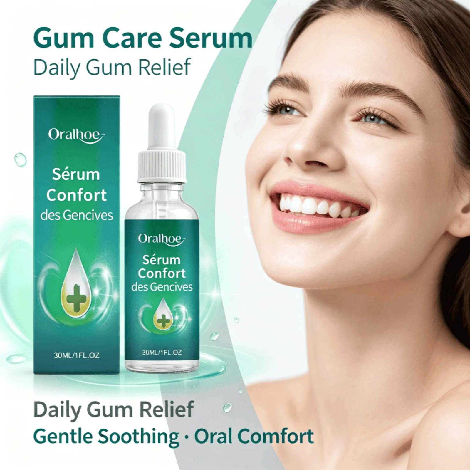 Oralhoe Gum Care Serum Citric Acid Panthenol Soothing Discomfort Relief Fast Absorbing Freshen Breath Oral Health Essence Drops