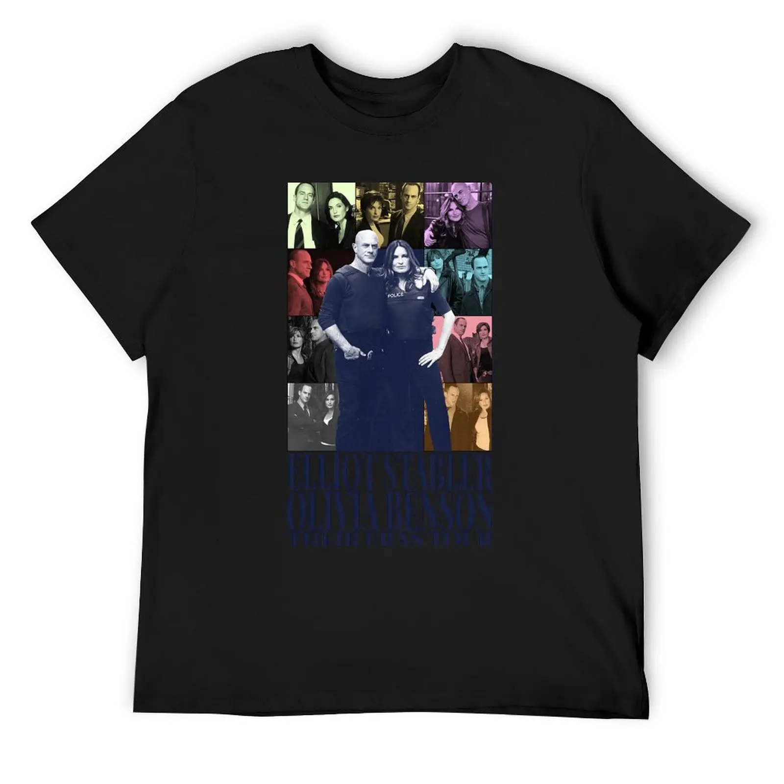 Mariska Hargitay and Chris Meloni as Olivia Benson and Elliot Stabler Their Eras T-Shirt shirts graphic men graphic t shirts