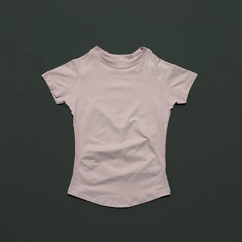 HISTELLO Sport-Kurzarmshirt, nahtlos, Yoga-Trikot, Kleidung für Damen, Gym-T-Shirts, Workout-Laufshirts, Fitness-Sportweste – Detail 10