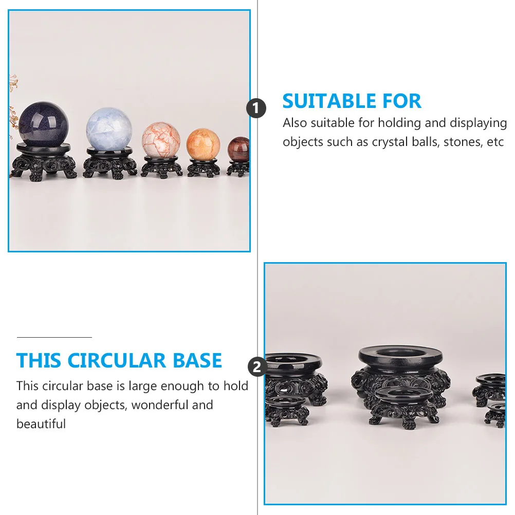 

1pcs Crystal Ball Stand Resin Vintage Base For Hollow Sphere Desktop Decor Home Office Desk Ornament Kids Room Shelf Cabinet
