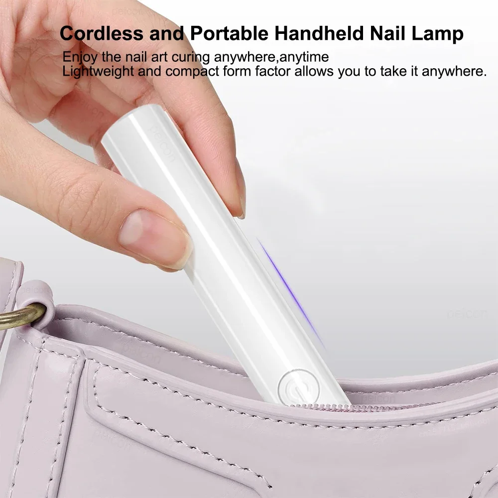 Mini lampe à ongles UV LED pour manucure, sèche-ongles portable, lampe sur pied professionnelle, mini lumière de séchage ultraviolette, N64.