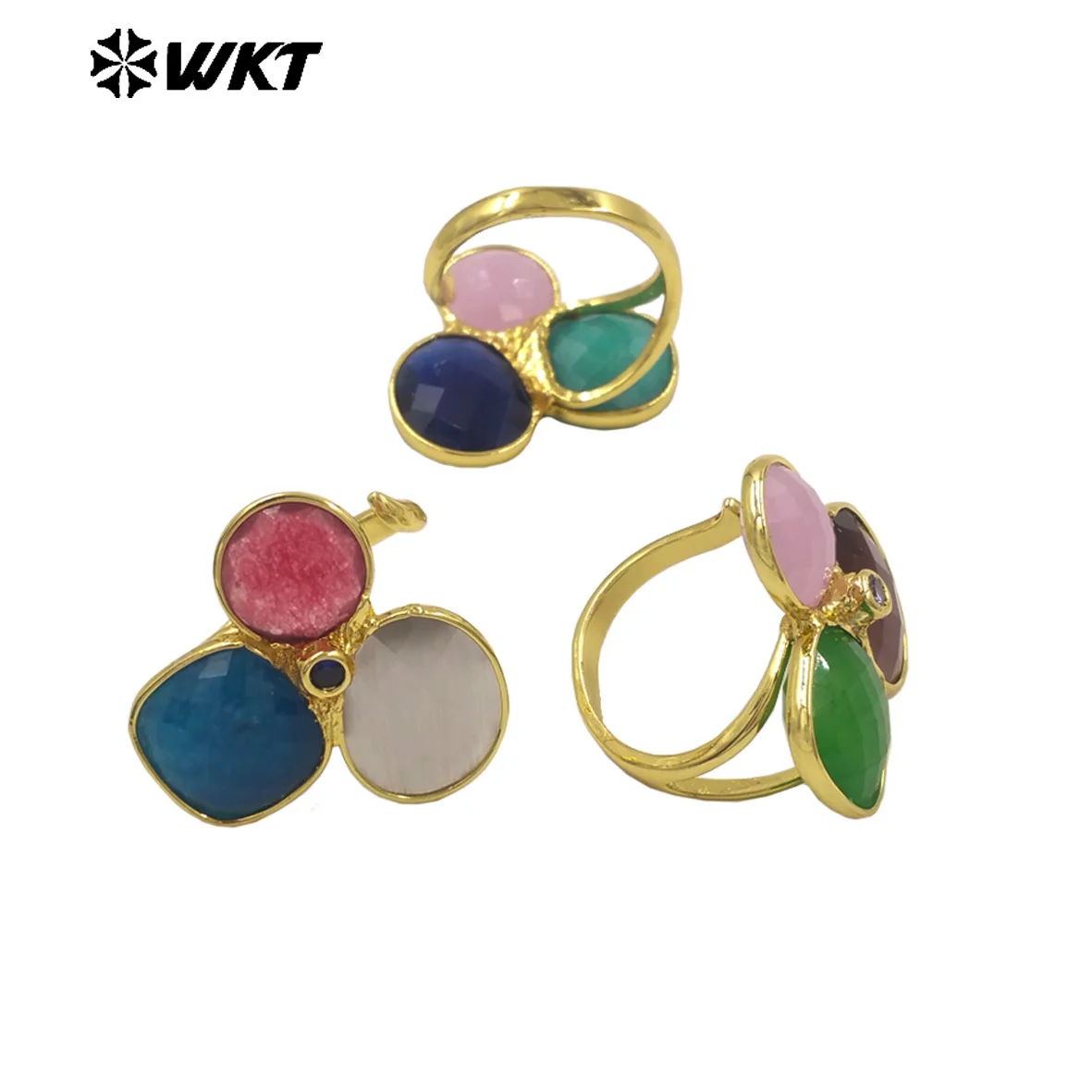 

​ WT-R581 Высококачественное кольцо «кошачий глаз» высокого качества с покрытием из настоящего золота 18 карат для женщин, деловых банкетов ACC