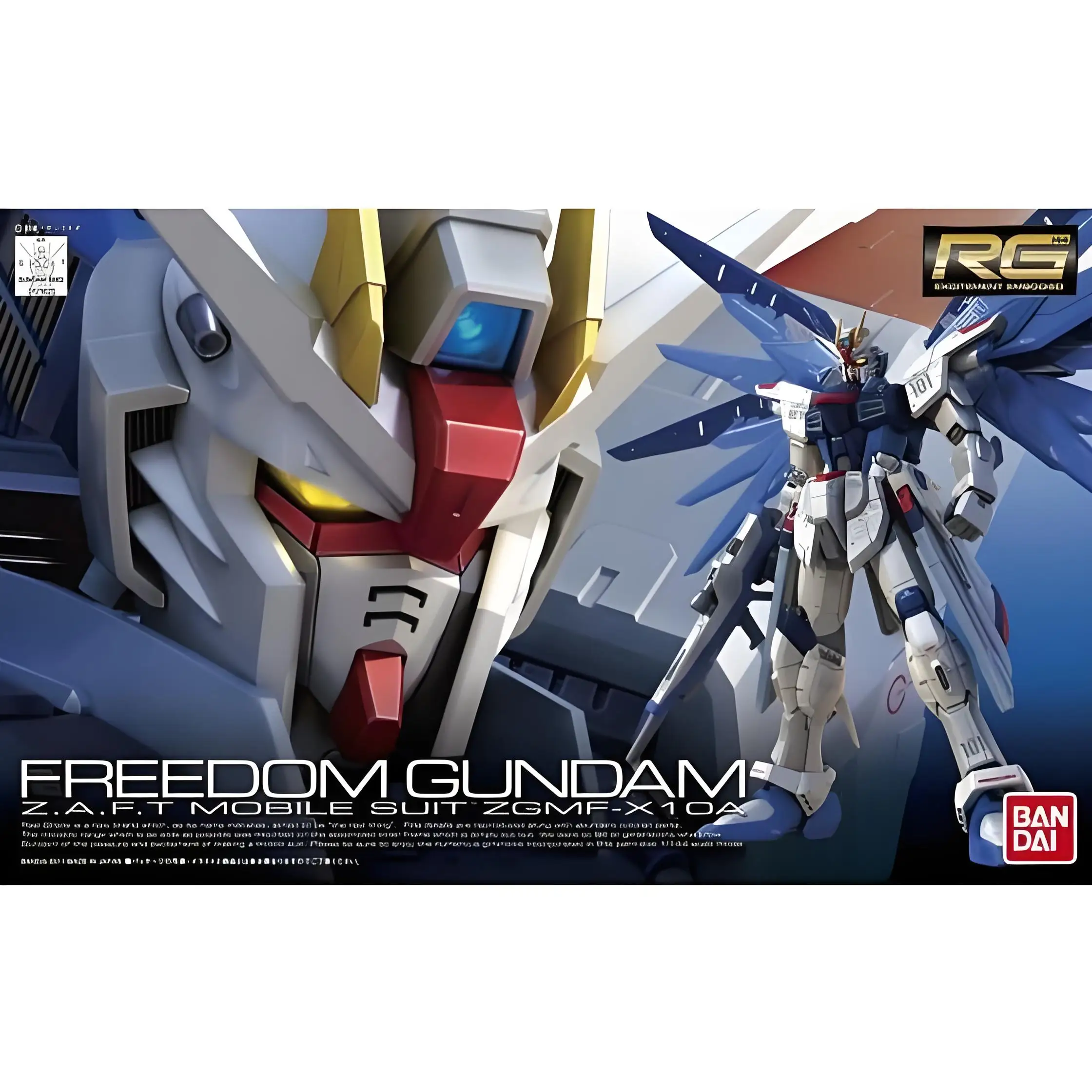 BANDAI RG 1/144 ZGMF-X10A Freedom Gundam figuras de acción Z.A.F.T traje móvil Gundam SEED Anime modelo Kit juguetes para niños colección