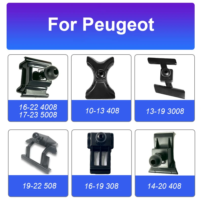 Car Phoner Holder Stand Bracket Mount Dedicated Fixed Base Collocation For Peugeot 3008 4008 5008 508 408 308 2010-2022