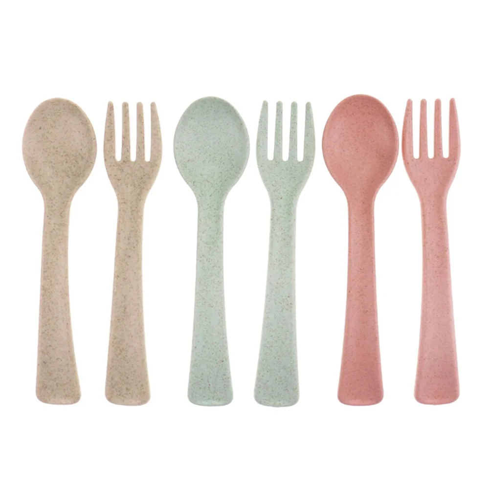 

Children's Fork and Spoon Set Utensil Tableware Kid Utensils Flatware Eco-friendly