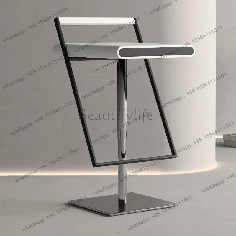 

Модные барные стулья для отдыха, креативные, в стиле лайт-люкс, дизайнерские, для барной стойки, из нержавеющей стали, в индустриальном стиле, мебель для бара