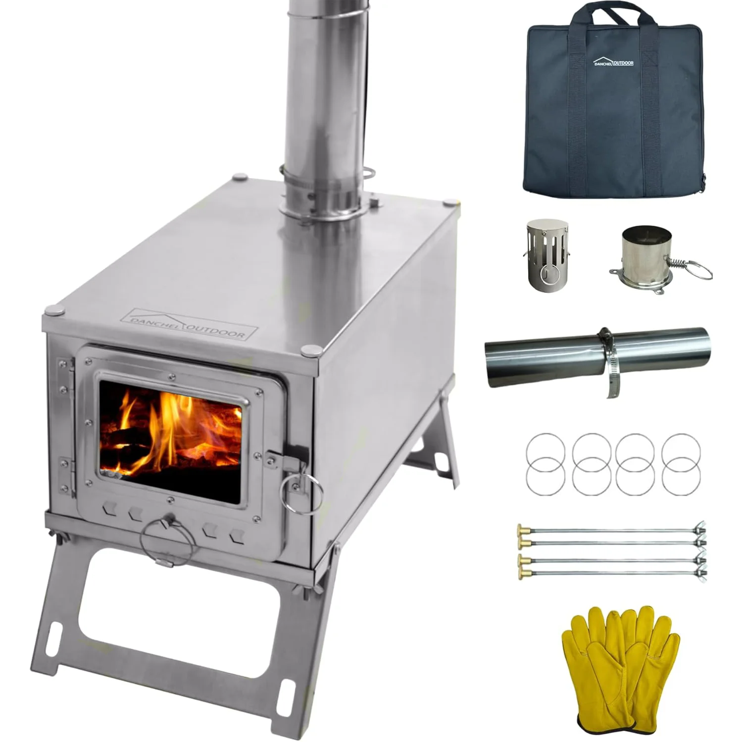 Outdoor Camping Stove Wood - [Baru] Kompor Stainless Steel untuk Luar