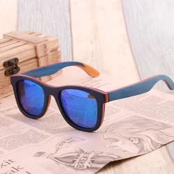 2025 New Polarized wooden sunglasses for men and women, smoked gray polarized lenses, with UV400 protection