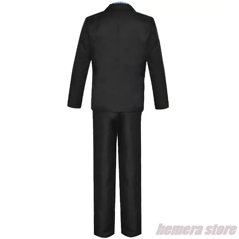 hhh 2025 سانجي سانجي شعر مستعار أنيمي تأثيري هالوين حفلة عيد الميلاد ملابس تنكرية قميص معطف السراويل دعوى ل M