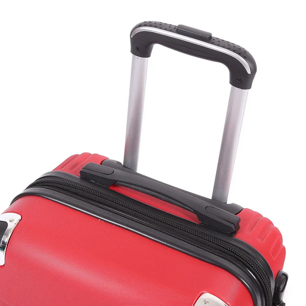 (5) Customized New ABS Material Universal Wheel Suitcase with Simple and Large Capacity