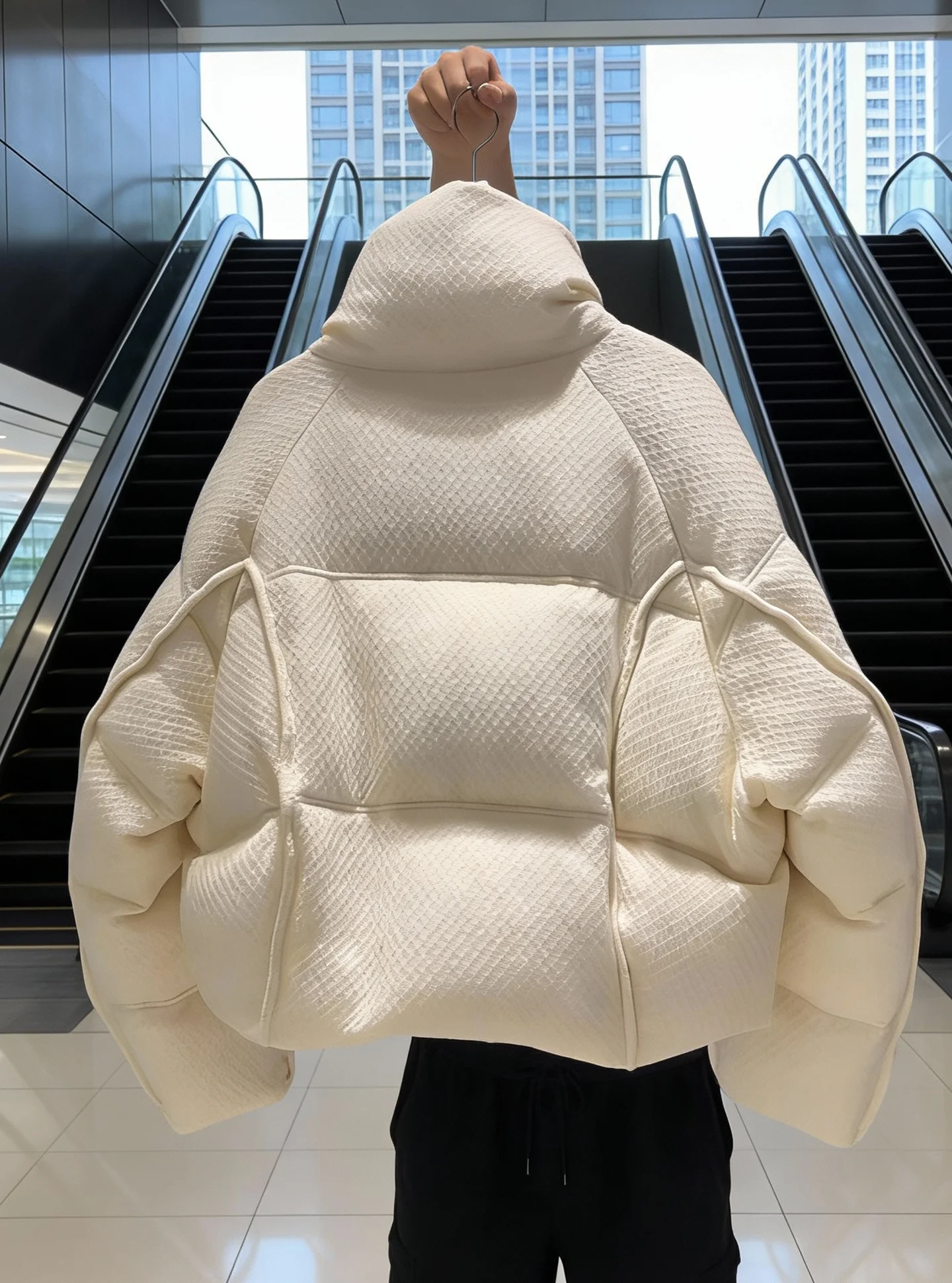 Chic ort Puffer Jaet Feminino Faionable Casacos de Inverno Ele Sle Branco Du Down Filling Tecido de Poliéster Thiened