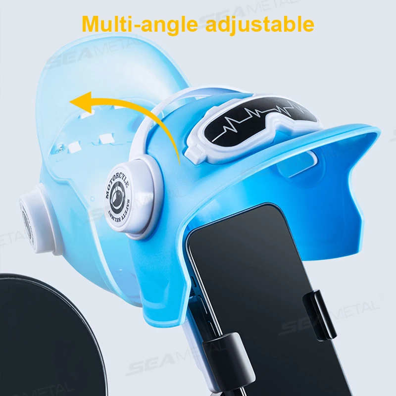 SEAMETAL 오토바이 소형 헬멧, 휴대폰 거치대, 자전거 핸드폰 거치대, 방수 햇빛가리개, 휴대폰용 충격 방지 헬멧