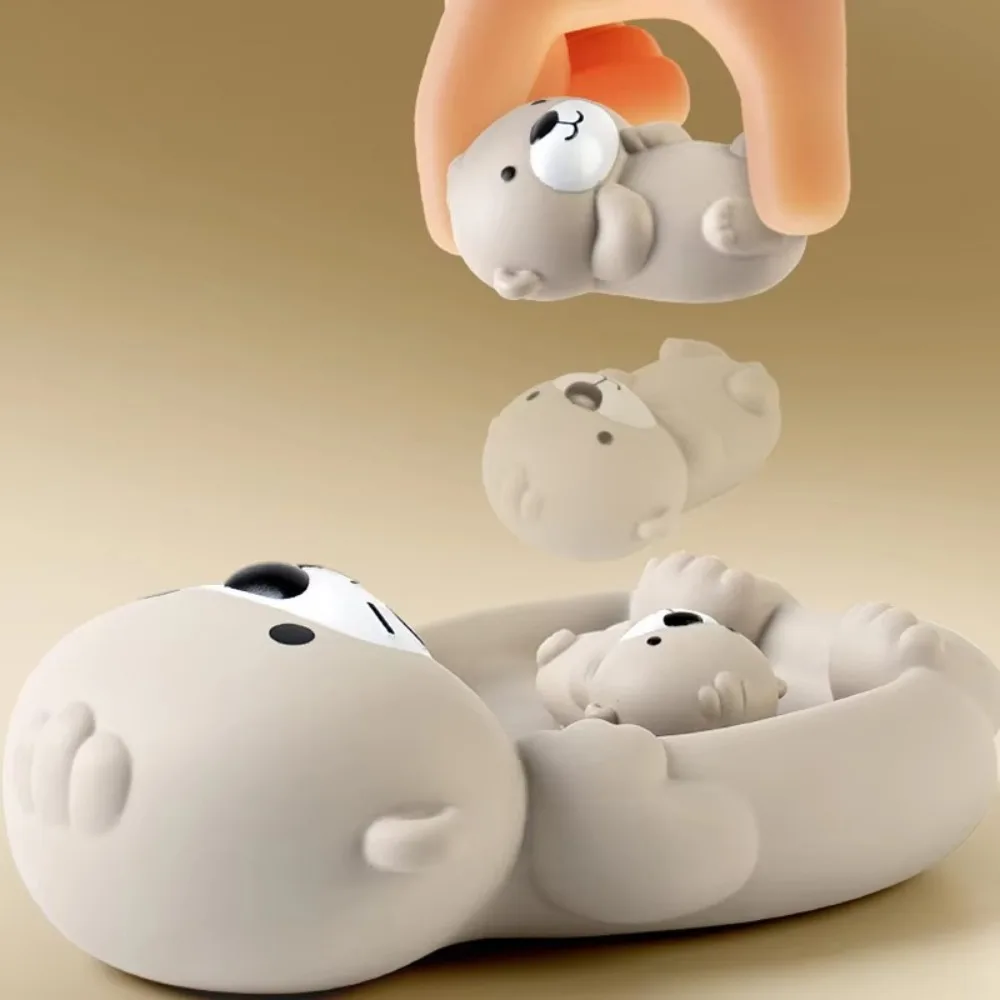 New Soft Silicone Baby Toy Bathroom Toys Cognitive Otter Otter Family Set Sealed Floating Bath Toy For Kids Gifts