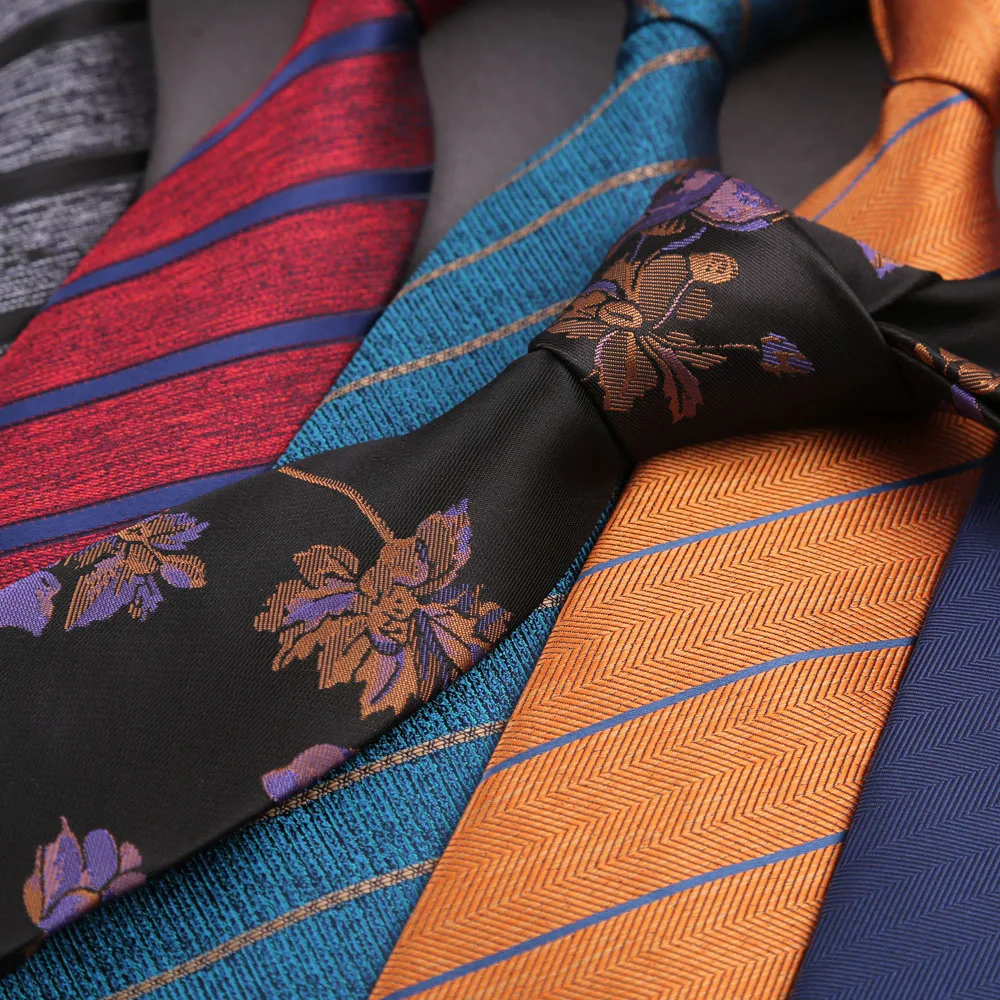 비즈니스 캐주얼 대형 8cm 남성용 넥타이 패션 넥타이 클래식 남성 스트라이프 웨딩 직장 넥타이 자카드 직물 폴리 에스터 실크