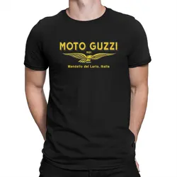 Men T-Shirts Moto Guzzi. Mandello del Lario. 1921 Leisure Cotton Tee Shirt Short Sleeve Motorcycle Racing T Shirt Round Collar