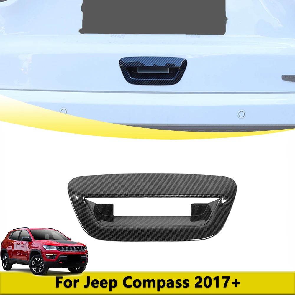 

Rear Door Grab Handle Cover Trim for Jeep Compass 2017-2024 Tailgate Handle Shell Decoration Cover Car Exterior Accessories