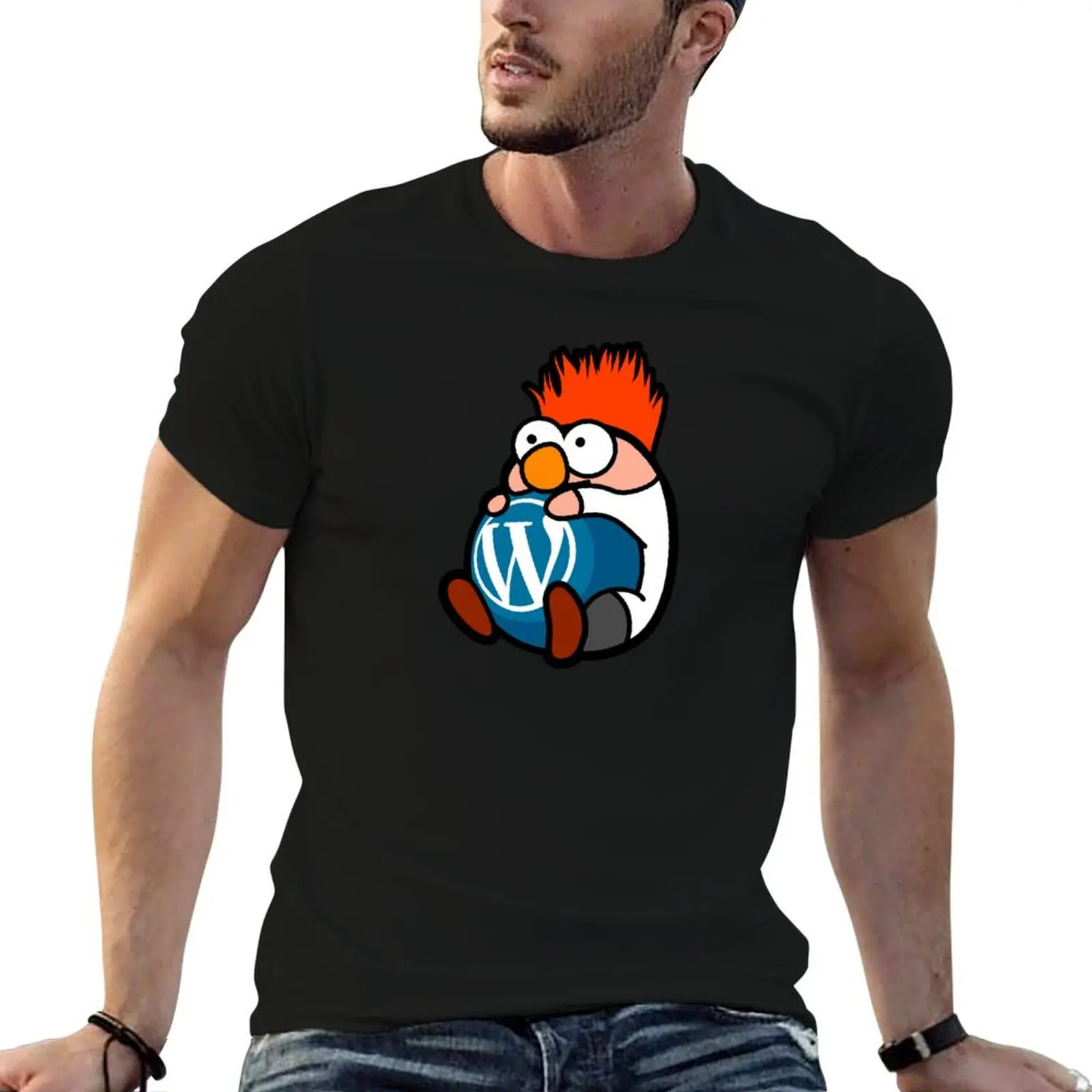 

Beaker Meepuu Team humor heavy shirts man shirt dark cotton t T-Shirt t funny