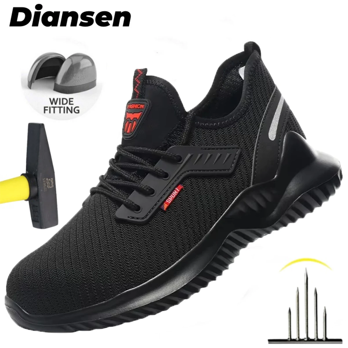 Cheap Protective Safety Shoes Men Anti-smash Anti-puncture Steel Toe Work Shoes Breathable Security Industrial Shoes Men Safety
