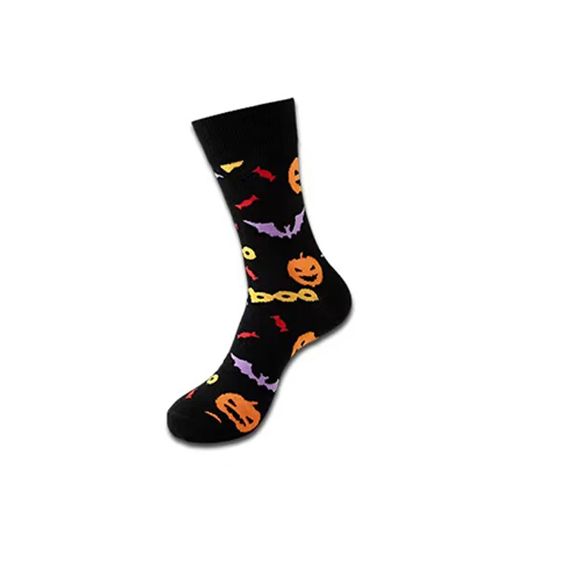1/8 Paar Unisex-Halloween-bedruckte Mid-Tube-Socken, modischer Totenkopf-Kürbis, schweißabsorbierend, atmungsaktiv, für alle Jahreszeiten, Freizeitsocken – Detail 20