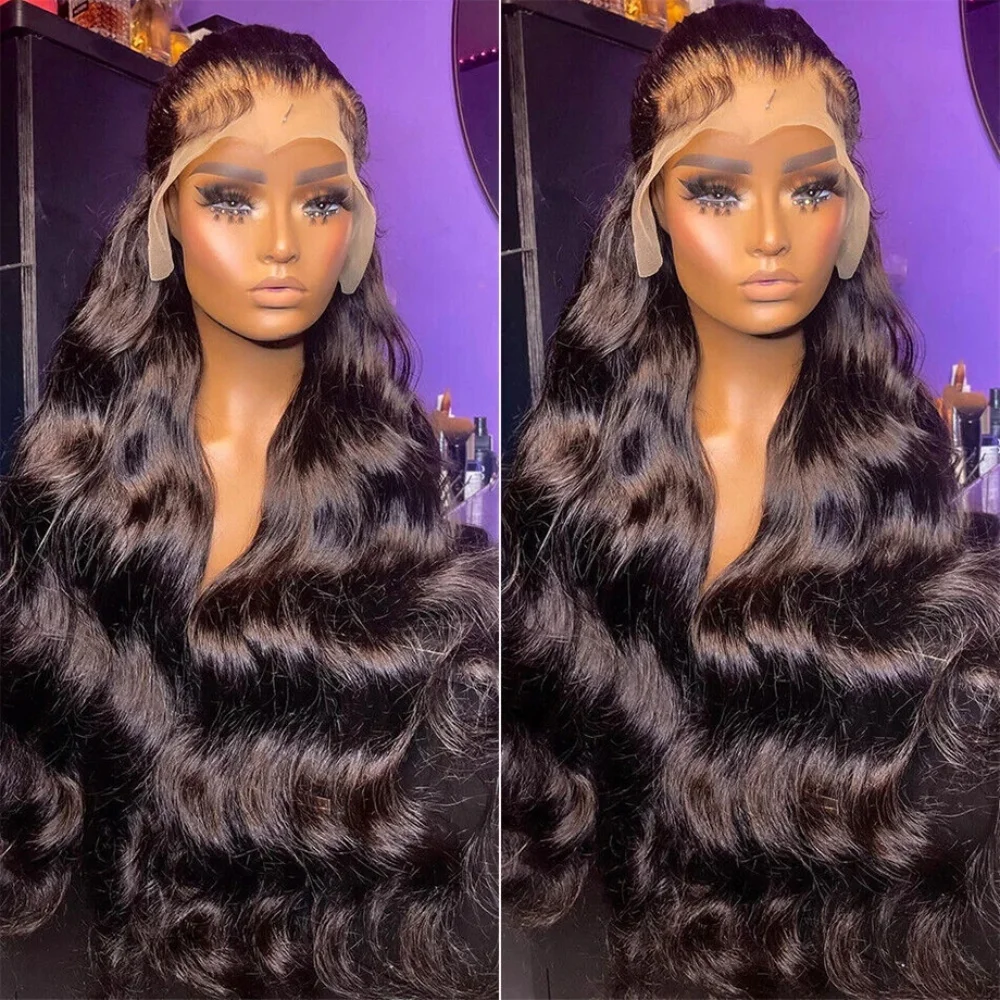 13x6 HD Lace Front Human Hair Wigs Transparent Body Wave 13x4 Lace Frontal Wig Brazilian Remy Pre Cut No Glue 9X6 5X5 Lace Wig