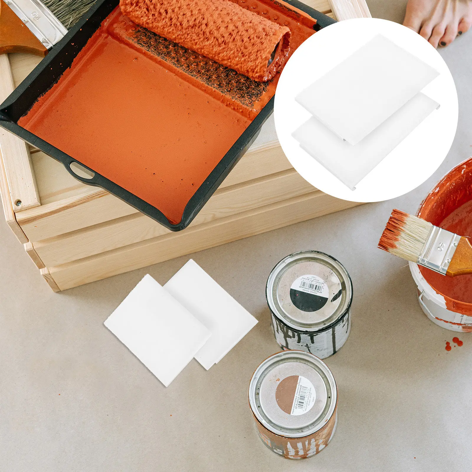 2Pcs Edge Painting Tool Refill Pads Precision Paint Edger Replacement Pad for Trim Walls Decks Stains Fast Efficient Edging