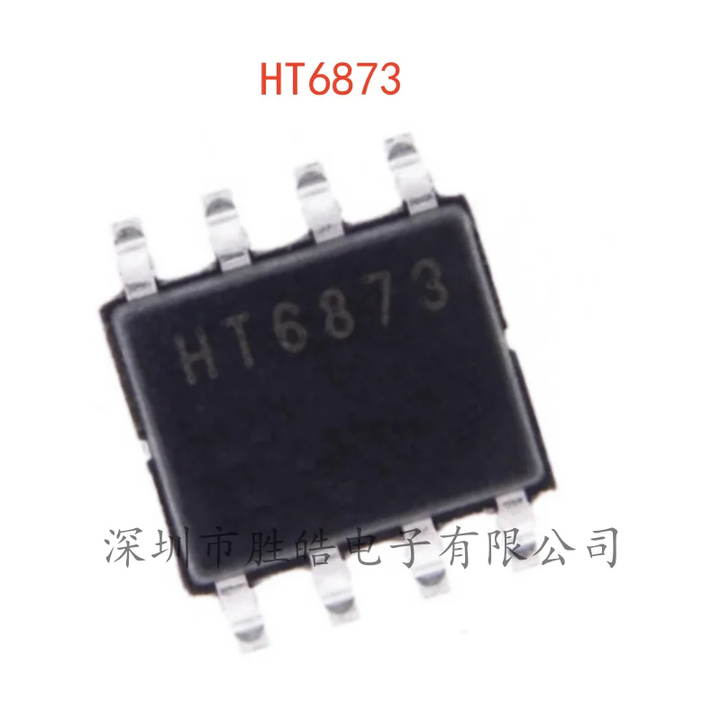 (10PCS)  NEW  HT6873  3.4 W Single-Channel Filter-Free Class D Audio Power Amplifier Chip  SOP-8  HT6873  Integrated Circuit