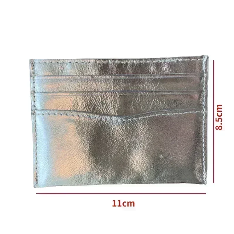 Genuine Leather Ultra-thin Card Bag Waterproof Small Coin Purse Credit Business ID Card Holder Pouch for Boys Gift