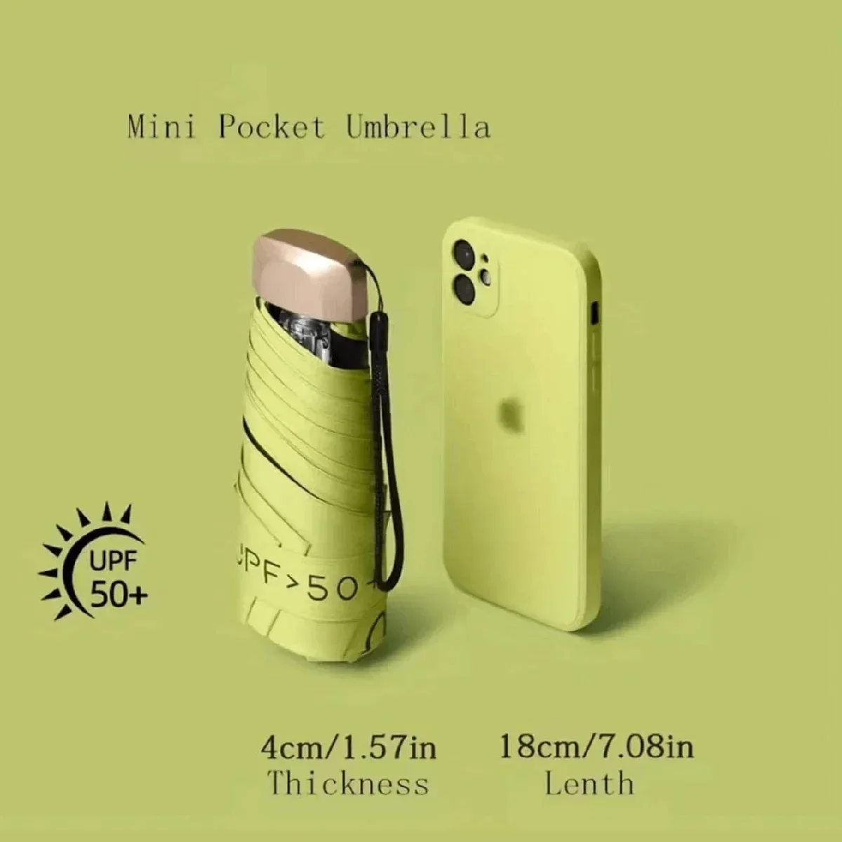 Mini Sun Umbrella Small Pocket Rain Umbrella Vinyl Folding Umbrella UV Ultraviolet Protection Sun Shade Pocket Parasol Capsule