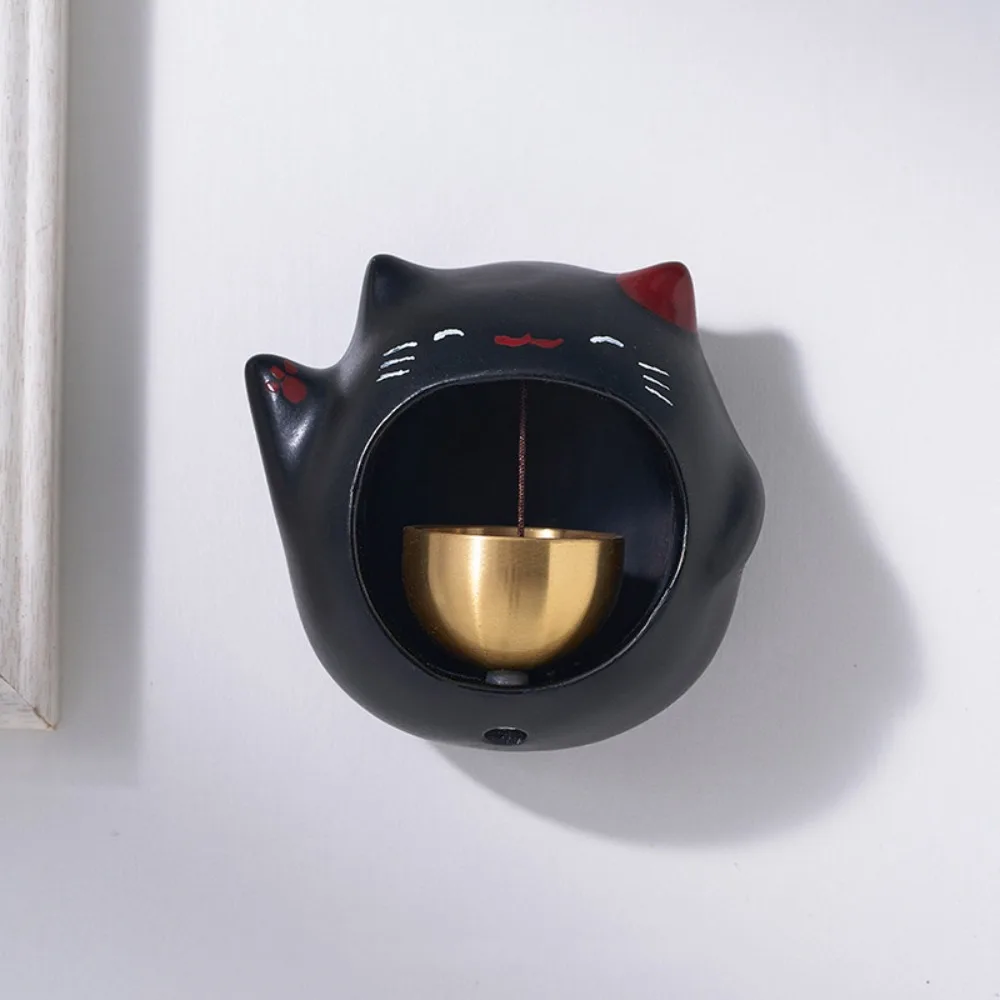 

Creative Magnetic Door Bell Lucky Cat Delightful Sound Wind Chime Entry Reminder Wooden Shopkeepers Bell for Door Wall