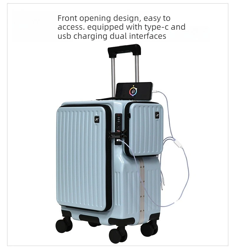 Check-in Suitcase Travel Swivel Wheels Luggage Box Large Capacity Allowed To Board The Aircraft Trolley Suitcase Password Locked