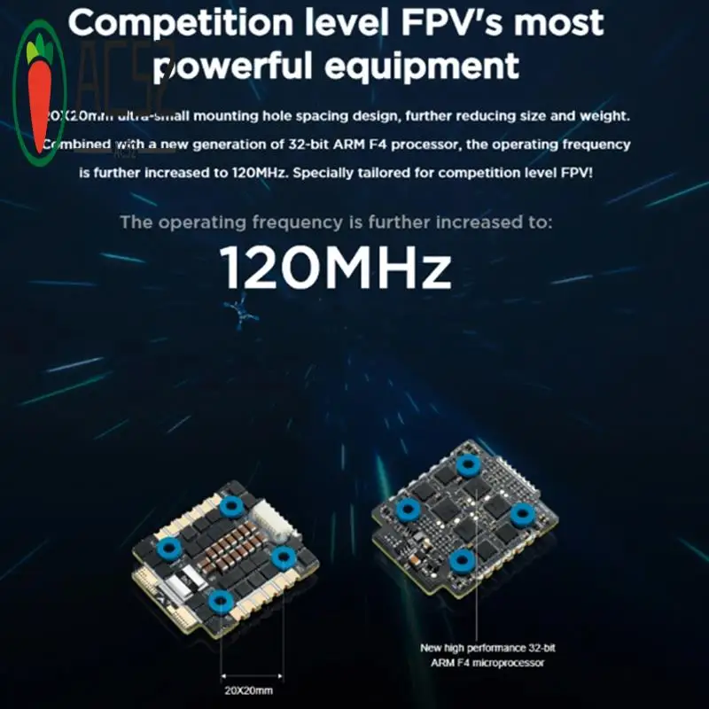 

AC52-Xrotor G2 45A 4-In-1 ESC BLHELI32 24K-128Khz PWM Dshot 3-6S 20X20mm For FPV Free Racing Drone DIY Parts