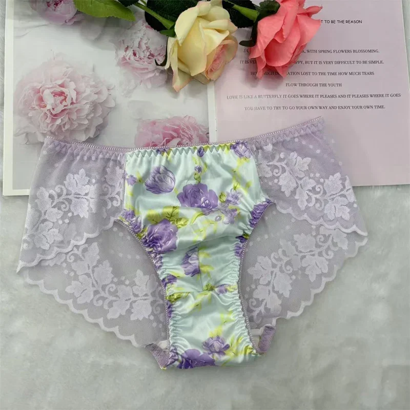 

Man's Floral Lace Briefs BF Gifts Live Show Fkk Private Party LBGQT Harajuku