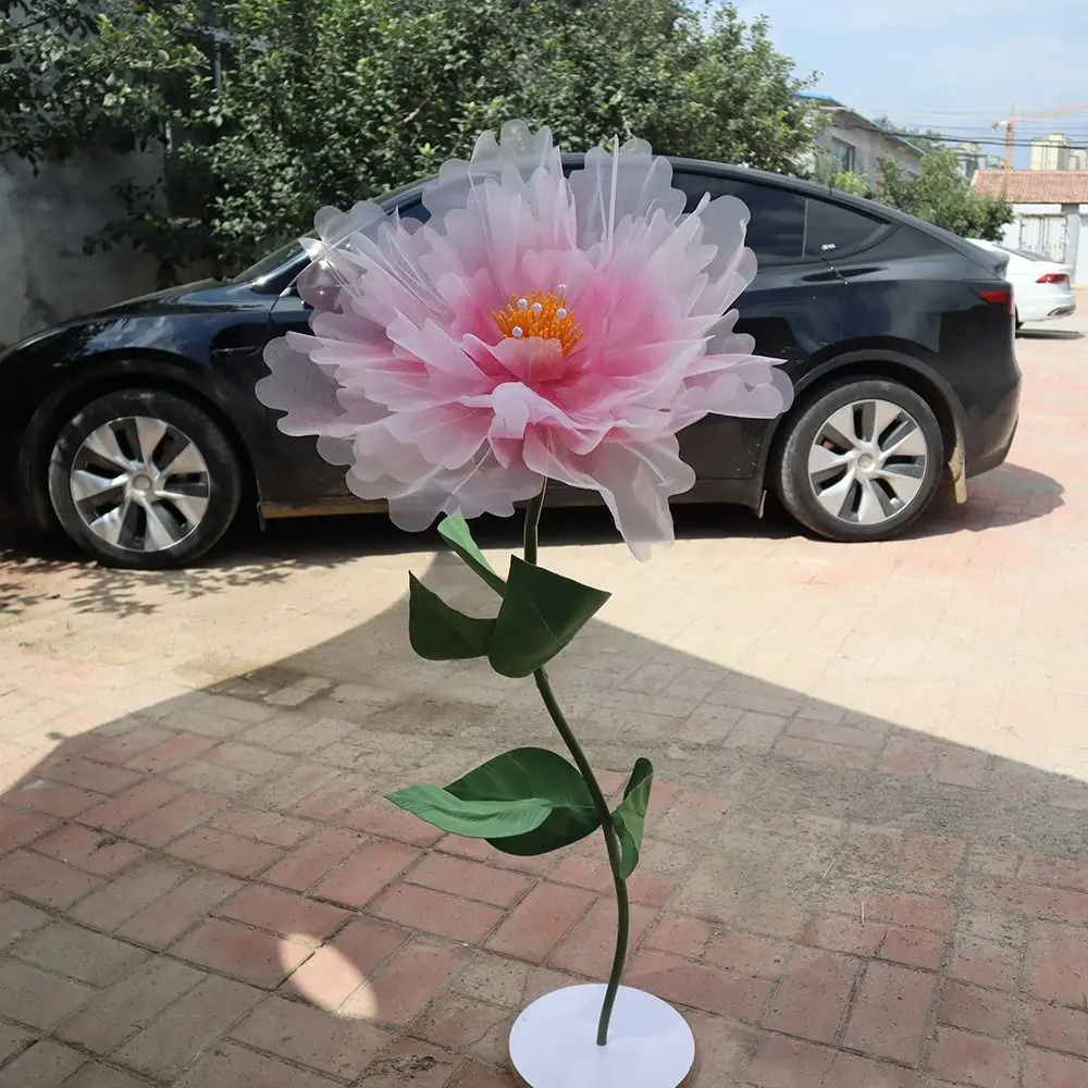 New 50cm Artificial Realistic Peony Outdoor Silk Large Flower Head Layered Fluffy Petals Home Party Decoration Fake Flowers