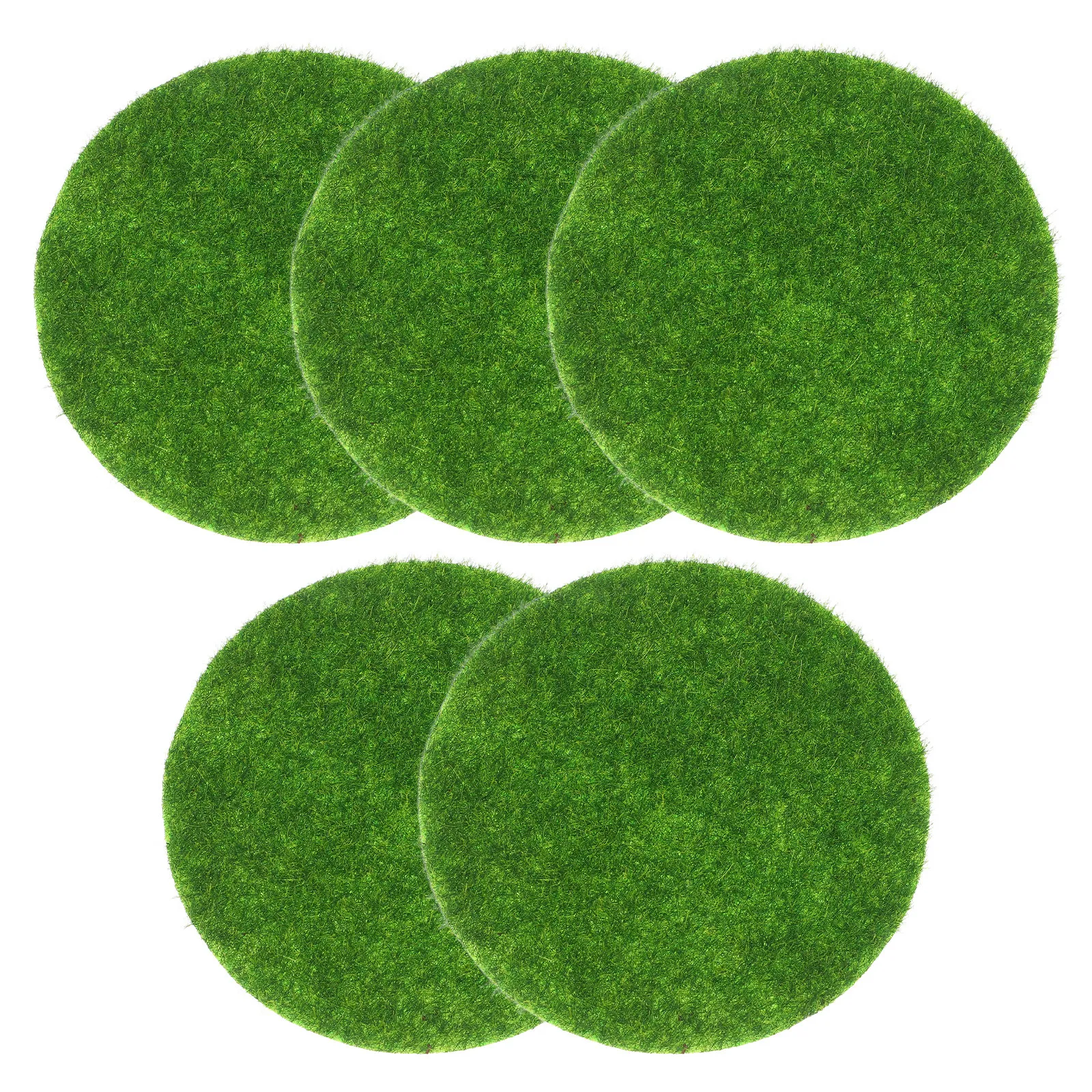 5Pcs Artificial Moss Simulation Green Faux Grass Mat for Miniature Landscape DIY Indoor Plant Garden Decoration - view 5