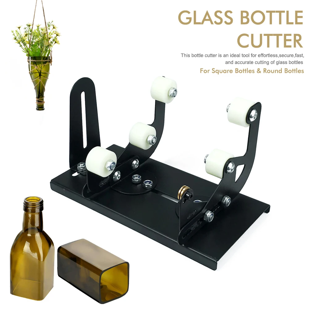 DIY Glas Flasche Cutter Werkzeug Quadrat Runde Wein Bier Glas Skulpturen Cutter Maschine für Bier Glas Schneiden Flaschen Halter