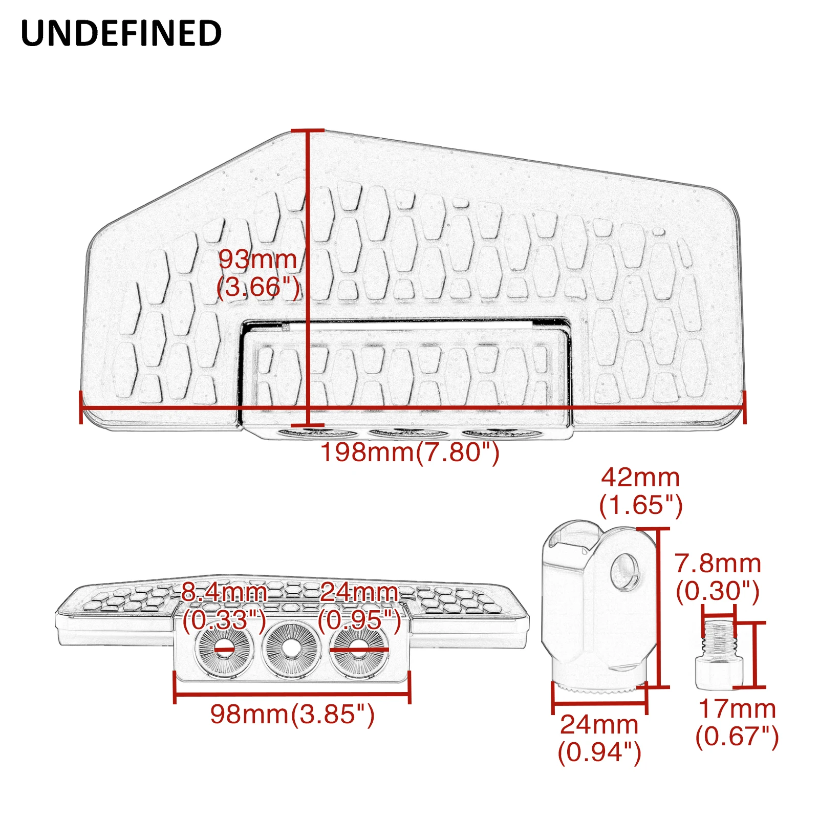 Motorcycle Front Foot Pegs Mini Floorboards Footrest Pedals For Honda VF1100S V65 Sabre VF750CD Magna Deluxe VTX1800C VTX1800F image 6