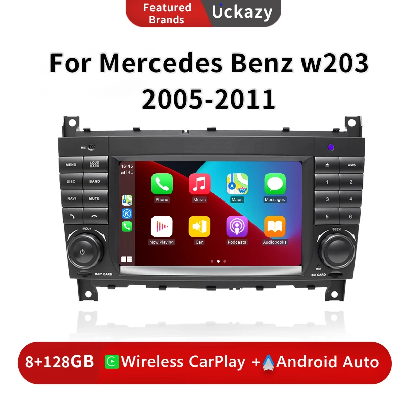 Android13 Car Multimedia Player For W203 Mercedes Benz W639 W168 W209 W210  Radio Audio GPS Navigation Stereo it Carplay RDS DSP