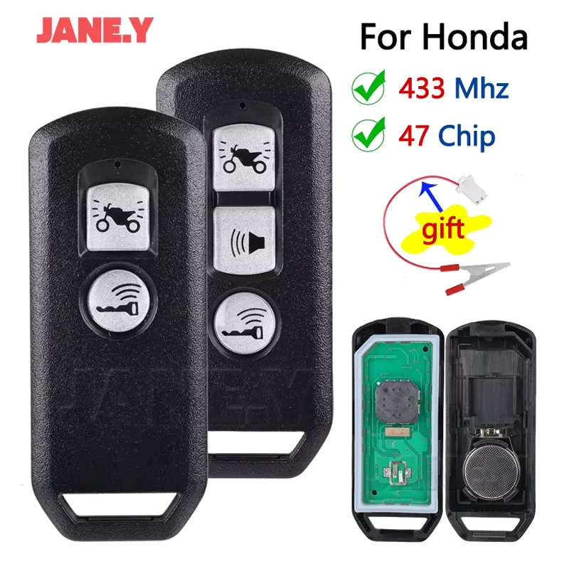 

433MHz ID47 Chip Car Remote Control Key For Honda Motorcycle Scooter K01 K77 K96 K97 K35V3 ADV SH 150 Forza 300 PCX150 Smart Key