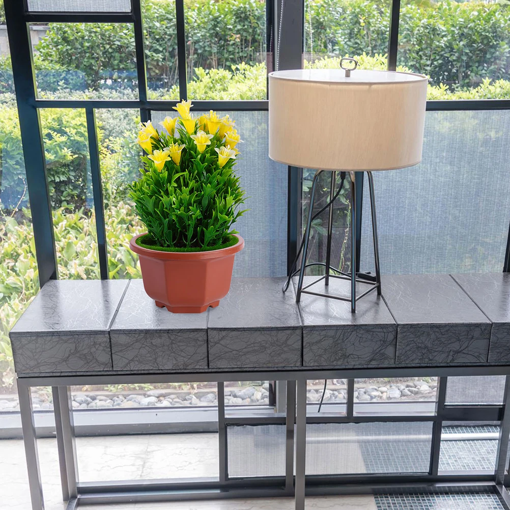 

10 шт. восьмиугольный подвесной горшок для цветов, дренажный цветочный горшок, домашний держатель для растений бонсай для стола, гостиной, кашпо