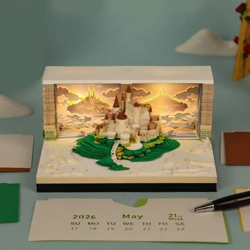 

Небесный Алькасар Дизайн Календарь Ночной свет Продолжение Специальное бумажное напоминание о празднике