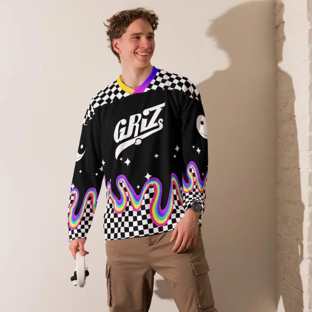 

ALLEYCVT's Inspired Rave Jersey, for The Psychedelic Music Festival Look, Comfortable Clothing for Bass Music Enthusiasts