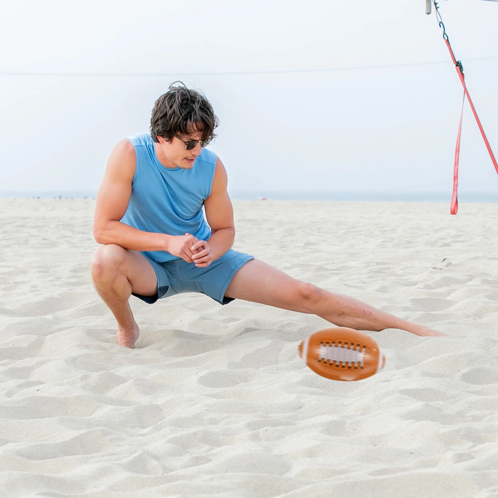 1 Zestaw Nadmuchiwana Piłka do Rugby Letnia Piłka do Pływania na Basen Plaża Lekka Dziecięca Dekoracja Sportowa na Zewnątrz Wielokrotnego Użytku Redukująca Stres